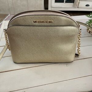 Michael Kors Gold Crossbody Bag